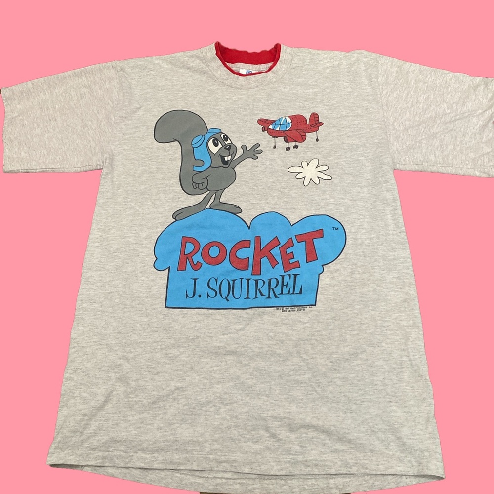 Rare Vintage 90s Rocky and Bullwinkle T-Shirt
